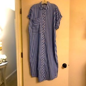 Zara Button Front Long Maxi Dress Size Medium